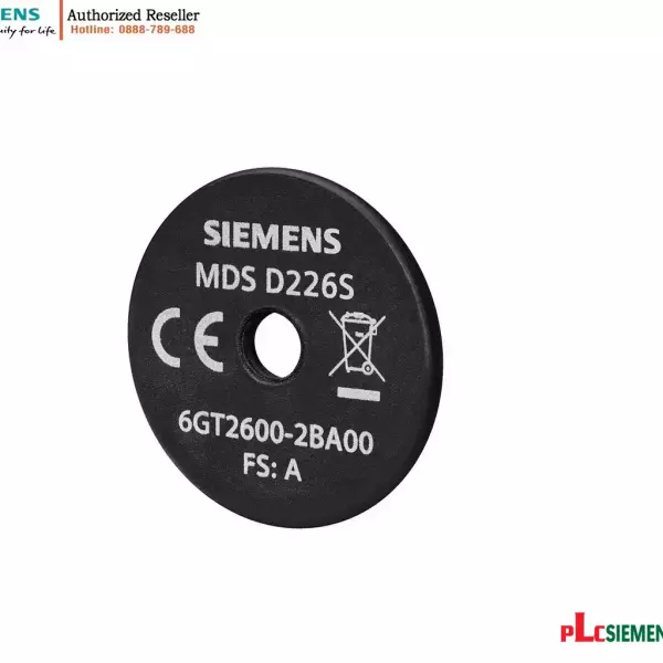 Transponder RFID Siemens 6GT2600-2BA00 ISO 15693 13.56MHz Bộ Nhớ 316 Byte Chịu Nhiệt -40 đến +90°C IP68