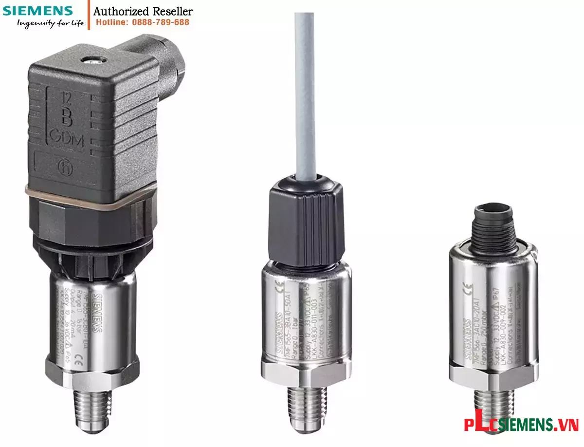Cảm biến áp suất Siemens 7MF1565-3CA00-1AA1 | Đầu dò áp suất 4-20mA | Kết nối G1/2" | Vật liệu gốm & inox