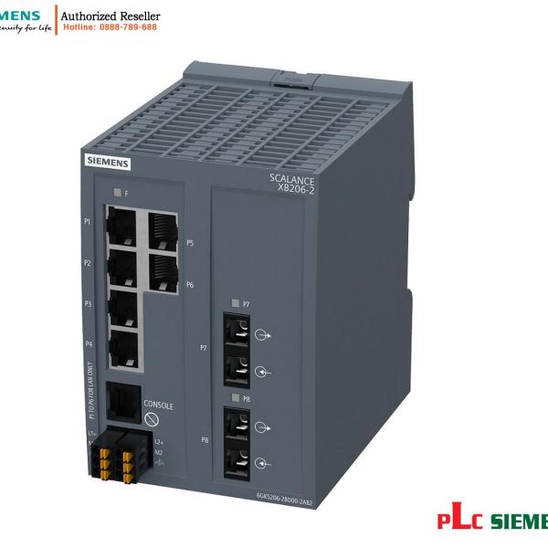 Switch quản lý SCALANCE XB206-2 6GK5206-2BD00-2AB2, 6 cổng RJ45