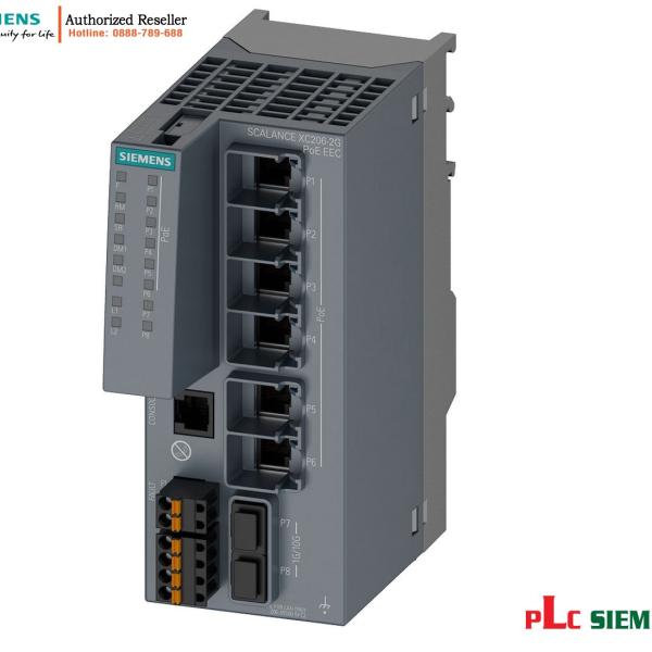 Switch PoE Quản Lý 6GK5206-2RS00-5FC2 - 6 Cổng RJ45, IEC 62443
