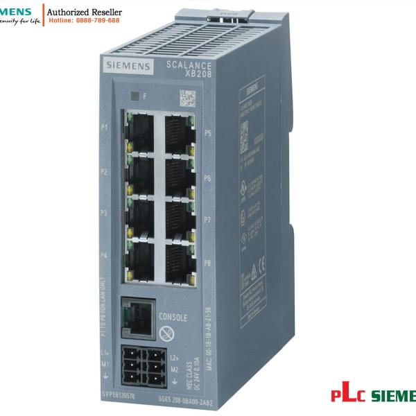 Switch quản lý SCALANCE XB208 8 cổng 10/100 Mbit/s 6GK5208-0BA00-2TB2