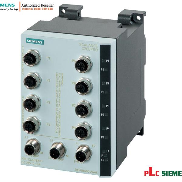 "Switch Quản Lý SCALANCE X208PRO 6GK5208-0HA10-2AA6 IP65/67"