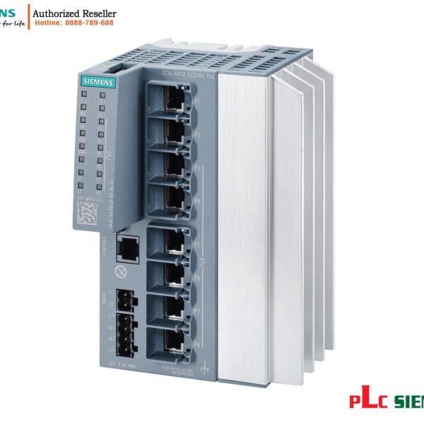 Switch PoE Quản Lý 6GK5208-0RA00-2AC2, 6 Cổng RJ45, IEC 62443