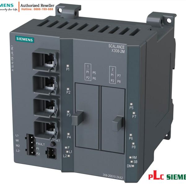 Switch Quản Lý SCALANCE X308-2M 6GK5308-2GG10-2AA2 - 4x Gigabit RJ45