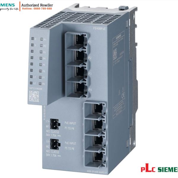 6GK5408-0PA00-8AP2: Bộ Mở Rộng PE408PoE 8 Cổng RJ45 PoE