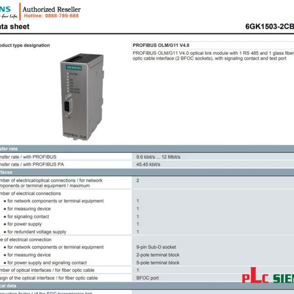 Khối đầu nối 5 cực PROFIBUS OLM V4 6GK5980-5EB00-0AA5 - 5 đơn vị